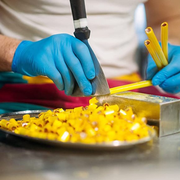 LARGE - 10 BOXES - Blue Nitrile Industrial Gloves - Nails, Cleaning, Food, Salon - Picture 9 of 11